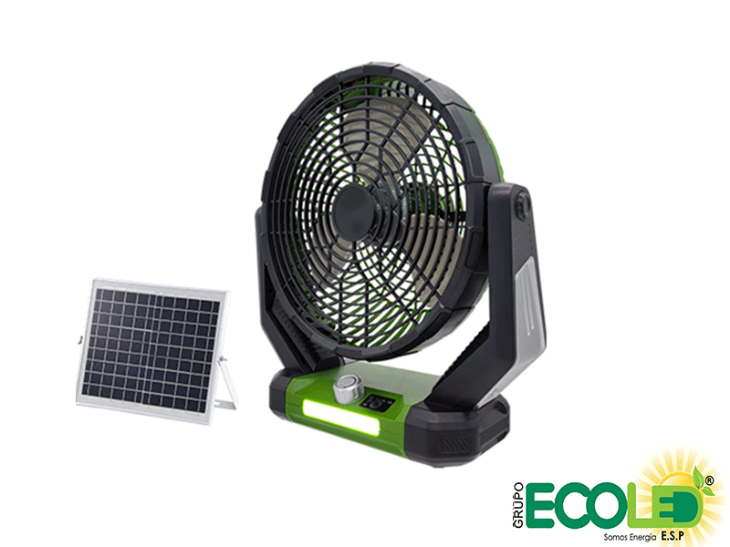 Set de Ventilador con Panel Solar – Ecoled Colombia