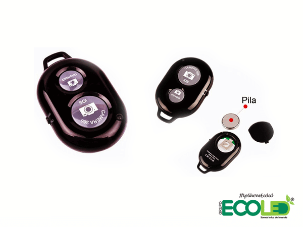 Control remoto Bluetooth para fotos pila