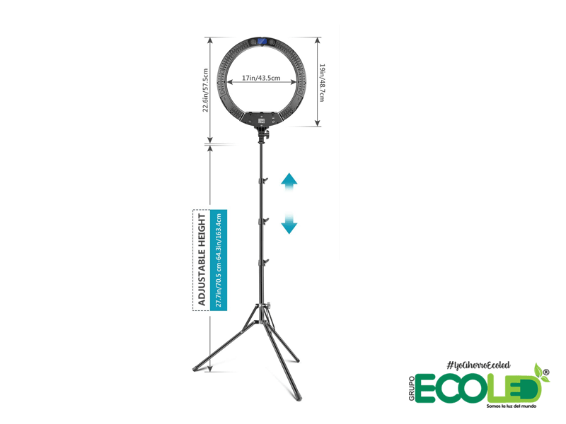 Aro de luz RGB para fotograf a 26CM 33CM 45CM Ecoled Colombia