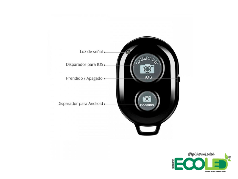 Tr pode 2mtrs aro de luz control bluetooth mini selfie redondo