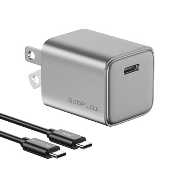 Cargador GaN EcoFlow Carga Rapida 30 W USB-C