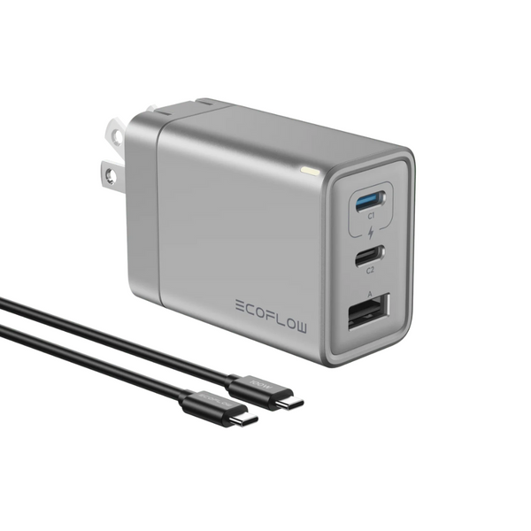 Cargador GaN EcoFlow Carga Rapida 65 W USB-C / USB-A