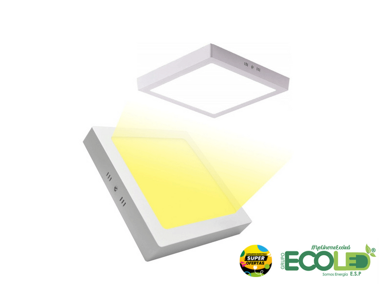 PANEL LED 6W CUADRADO SOBREPONER 3 TONOS