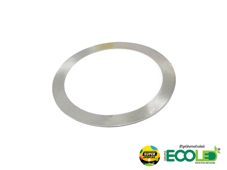 Panel Led incrustar redondo satín cálida - blanca