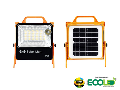 Reflector solar portátil luz camping y flash Rojo - Azul De 100W Y 200W