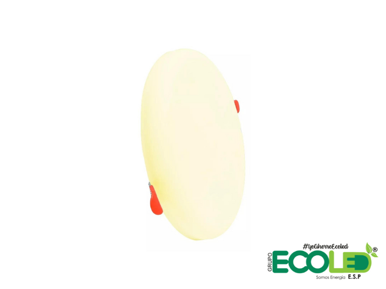 Panel LED Redondo Frameless Tipo Pastel De Incrustar 3 TONOS