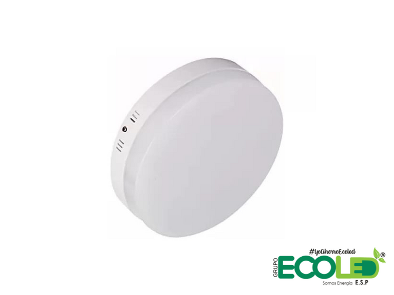 Panel LED Redondo Frameless Tipo Pastel De Sobreponer