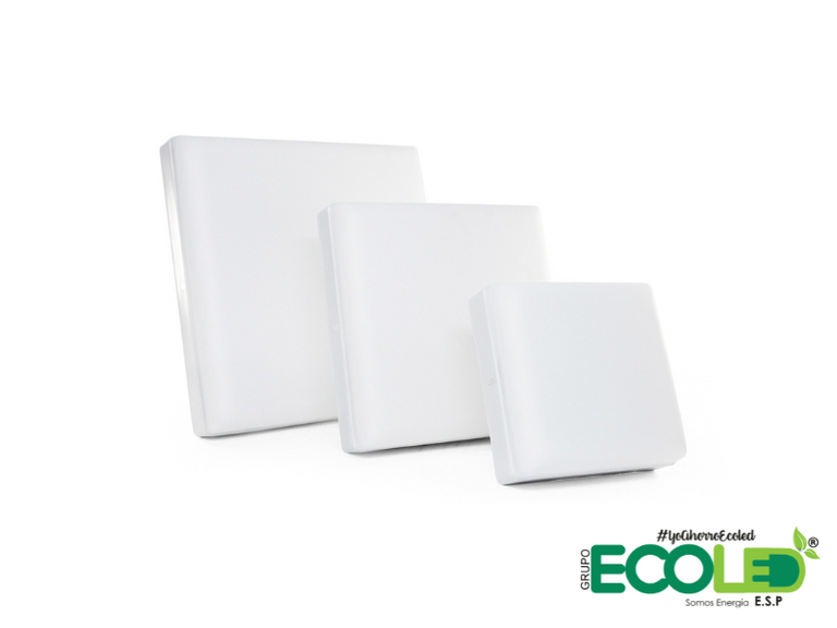 Panel LED Cuadrado Frameless Tipo Pastel De Sobreponer