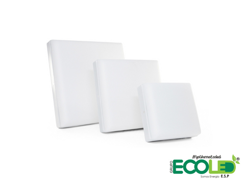 Panel LED Cuadrado Frameless Tipo Pastel De Sobreponer