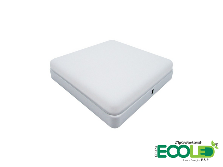 Panel LED Cuadrado Frameless Tipo Pastel De Sobreponer