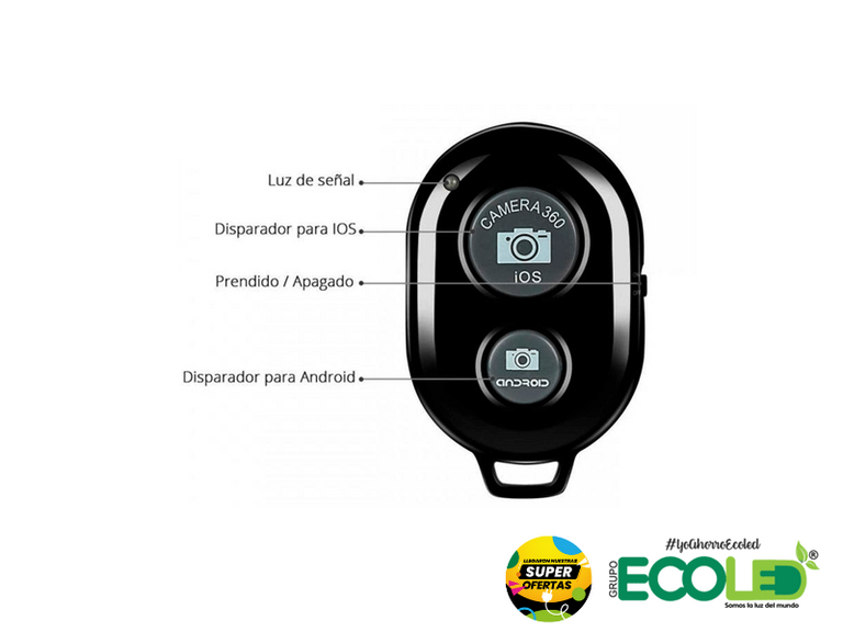 Control remoto Bluetooth para fotos