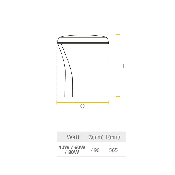 LED STREET LIGHT EPSILON 40W - 60W