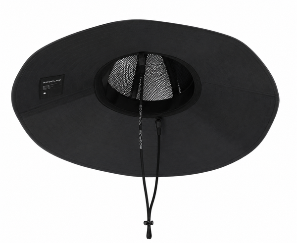 Sombrero Solar EcoFlow con Panel Solar Integrado USB-A y USB-C – Carga tus Dispositivos Mientras Disfrutas del Aire Libre