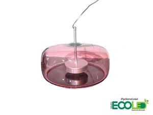 Lampara Colgante Tiana Pink en Cristal - Luz Cálida