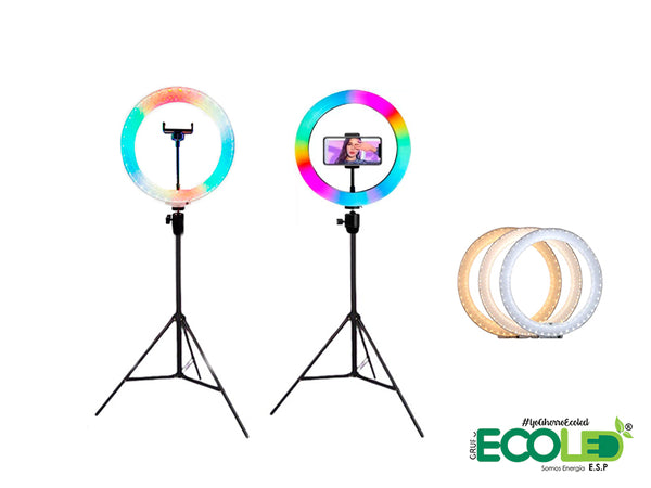 Aro de luz Diamond Crystal RGB para fotografía 26CM-33CM – Ecoled