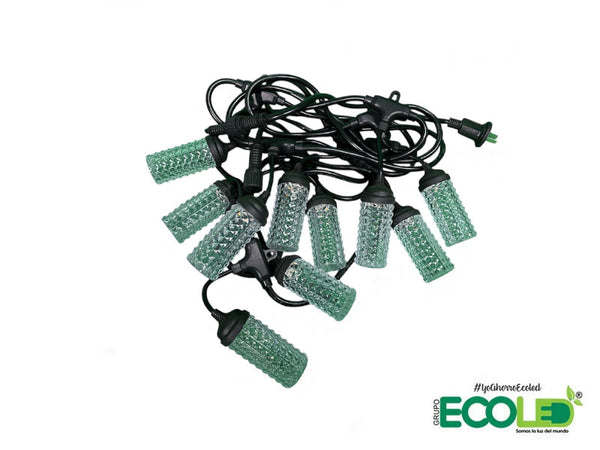 Lámpara de techo de columna tipo mazorca, guirnalda de luces LED Cálida