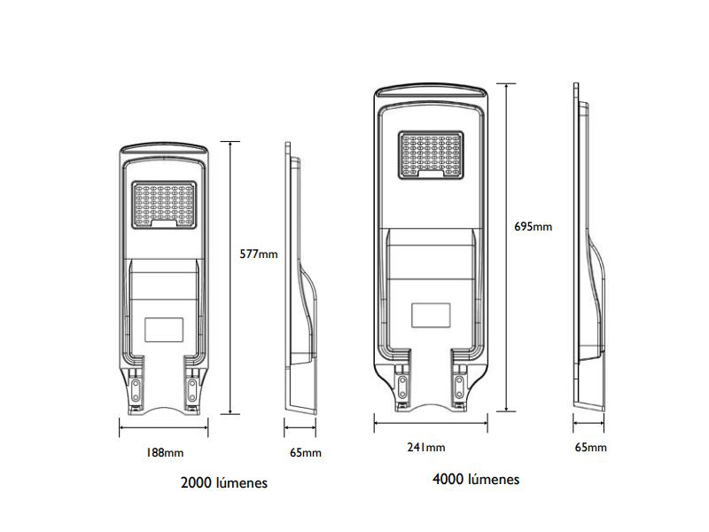 Luminaria Solar SERIE AIO MINI™ 10W / 20W  200lm/W