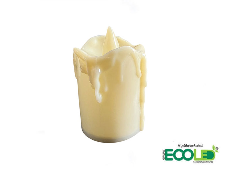 Vela Derretida Amarilla Led Ambar (Caja X 24 Und)