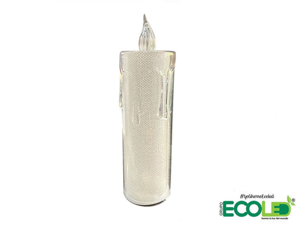 Vela Led Transparente Lágrima Ámbar Cálida (Caja X 24 Und)
