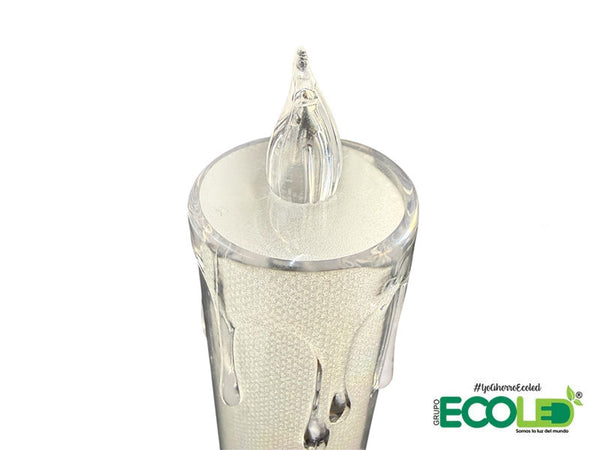Vela Led Transparente Lágrima Ámbar Cálida (Caja X 24 Und)