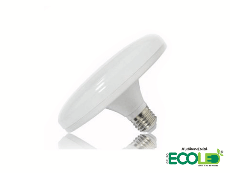 bombillo led ufo vista frontal fondo transparente