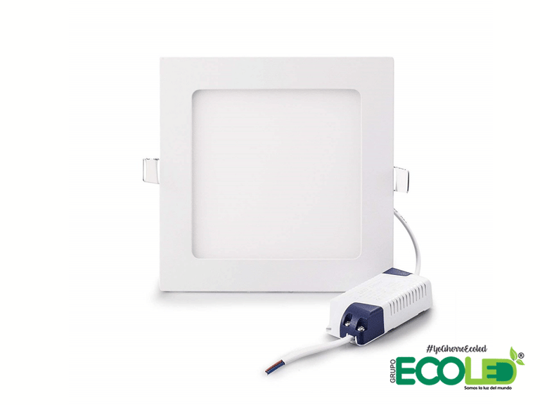Panel Led 6500K Cuadrado De Incrustar Luz Blanca