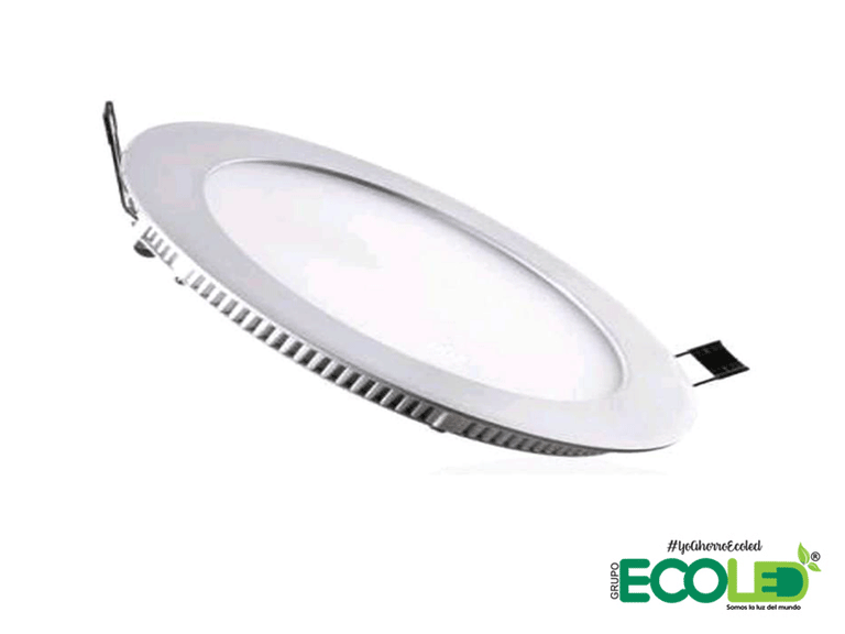 Panel Led 6500K Redondo De Incrustar Luz Blanca