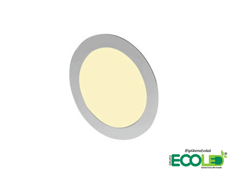 Panel Led 3000K Redondo De Incrustar Luz Cálida