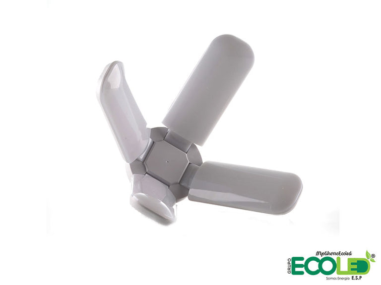 Bombillo led 4 aspas deformable
