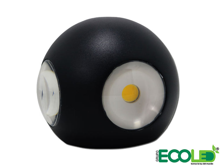 Aplique de pared Ovni negro