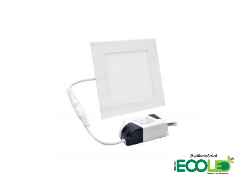 Panel Led 6500K Cuadrado De Incrustar Luz Blanca