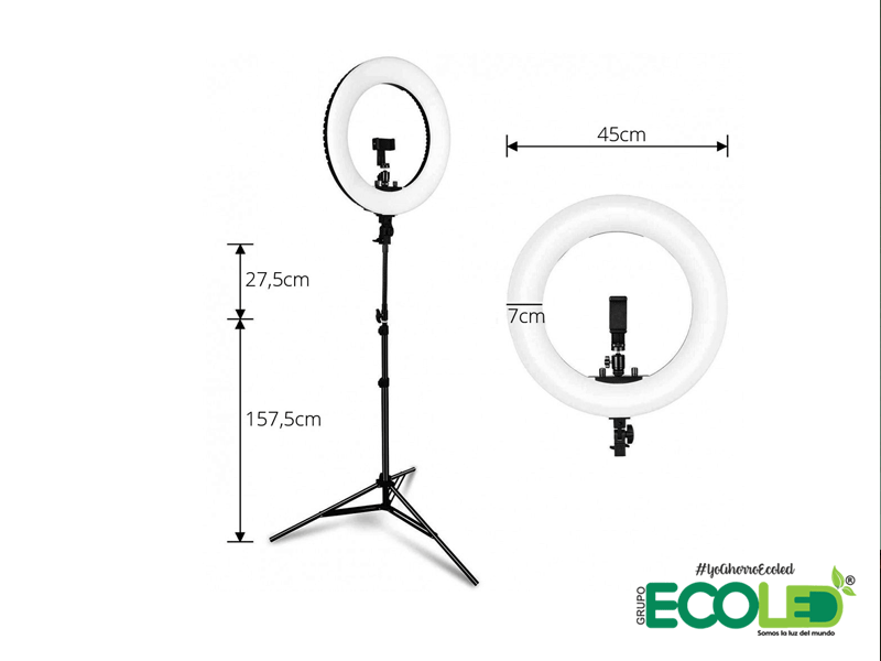 Aro Led 26cm Tripode De Aro De Luz Aro De Luz De 26 Cm Trípode Aro