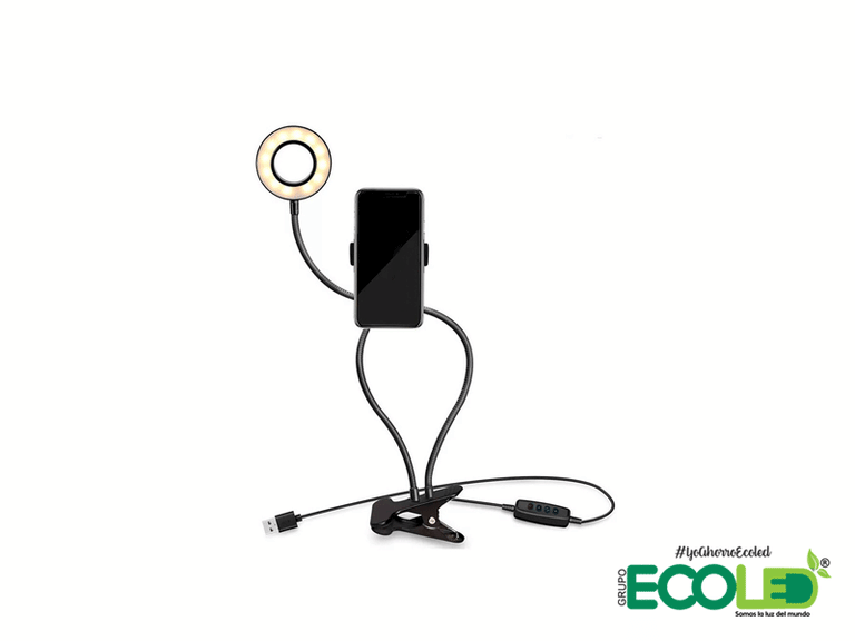 Aro de luz selfie con soporte