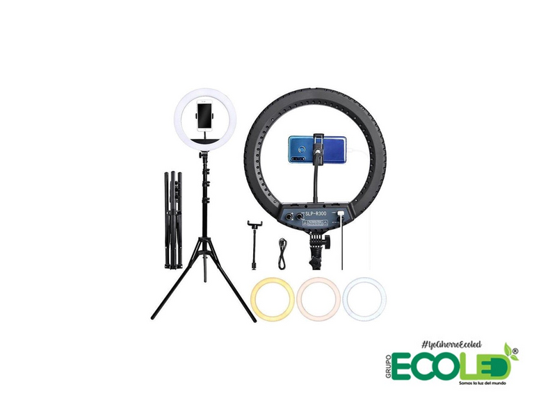 Aro de luz 3 tonos de 26cm-33cm-45cm con trípode