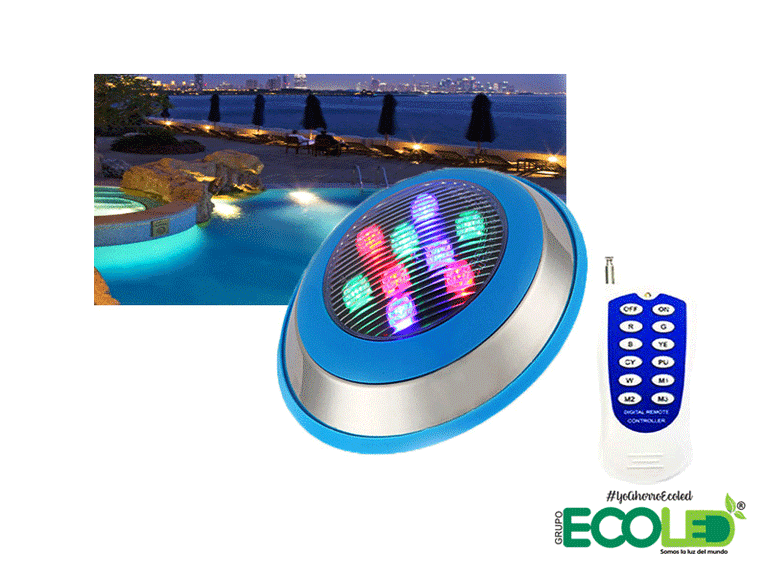 Bala Piscina 24W RGB Con Fuente
