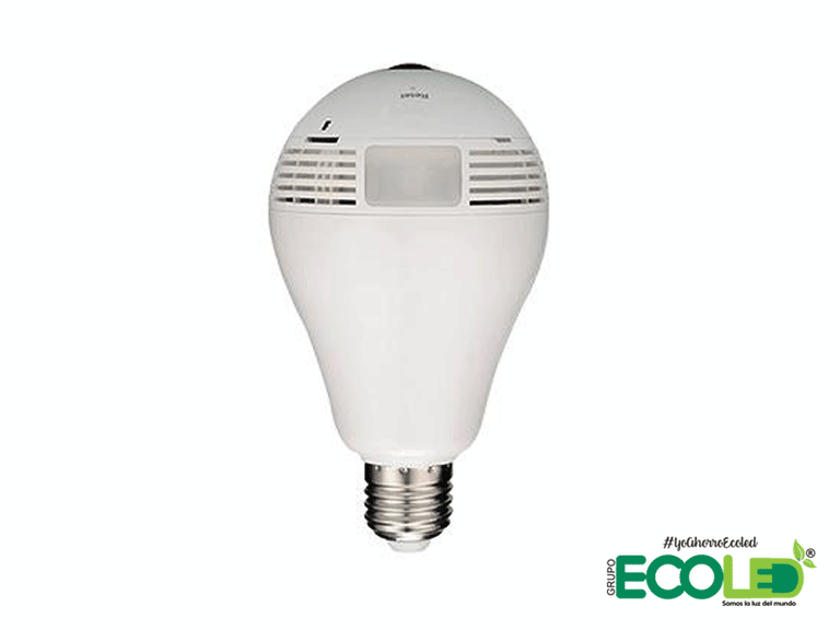 Bombillo cámara espía 360 wifi