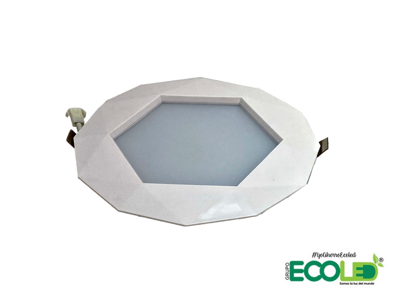 Led Hexagonal 18W Luz Cálida
