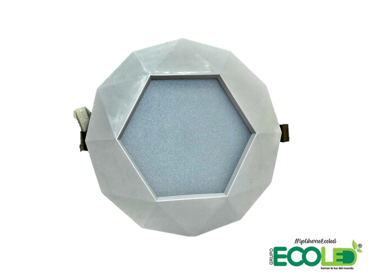 Led Hexagonal 18W Luz Cálida