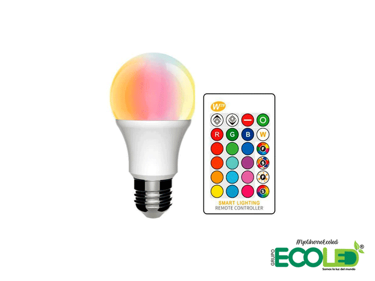 Bombillo Led  Globo RGB 16 Colores con Control