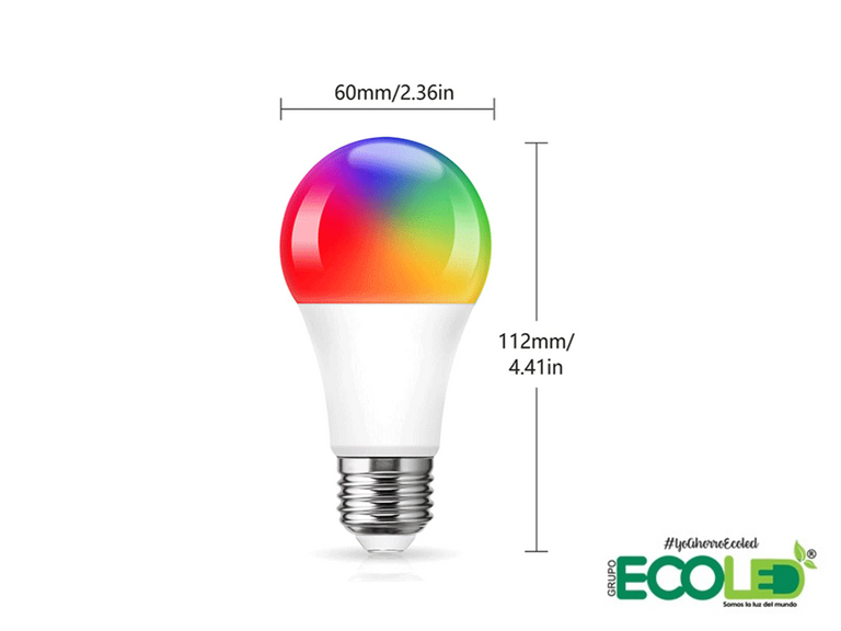 Bombillo Led  Globo RGB 16 Colores con Control