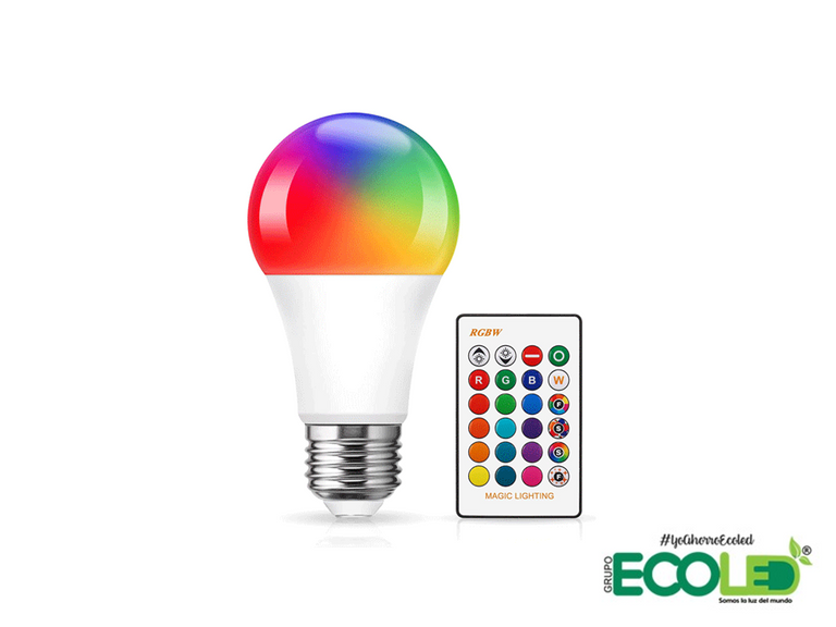 Bombillo Led  Globo RGB 16 Colores con Control