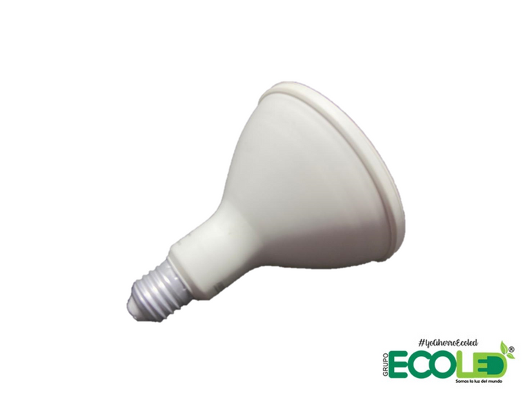 bombillo super led vista 3/4 posterior fondo transparente 