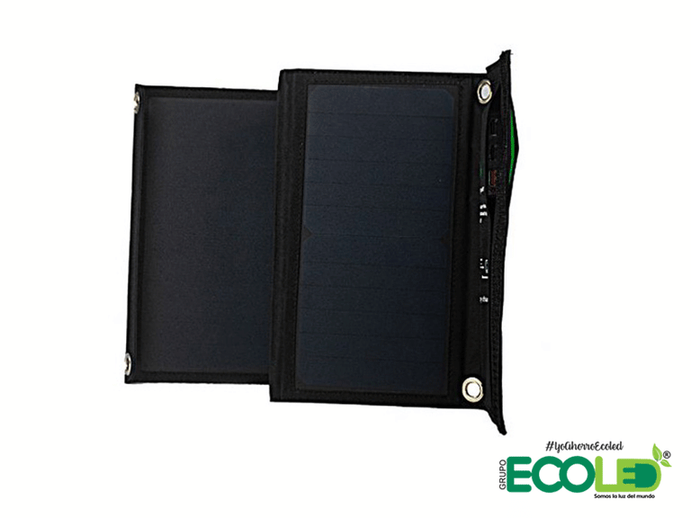 Cargador Power Bank solar plegable
