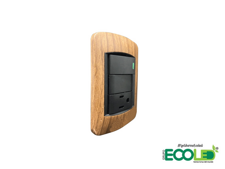 Tomas e interruptores Negro - Madera