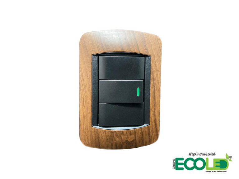 Tomas e interruptores Negro - Madera