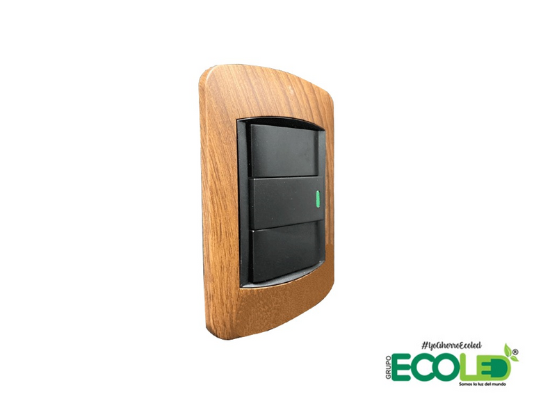 Tomas e interruptores Negro - Madera