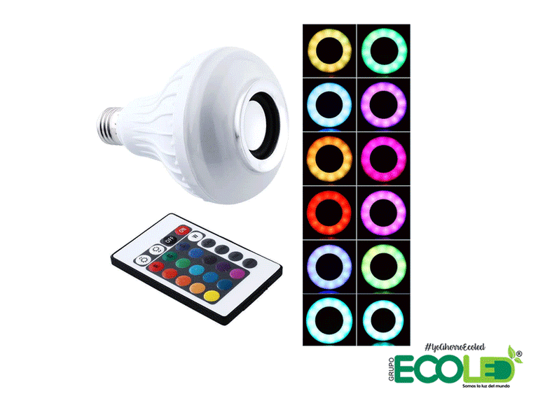 bombillo parlante vista frontal fondo transparente