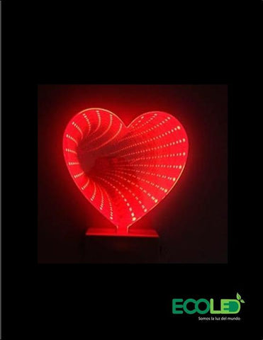 Lámpara de mesa corazón