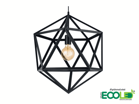 Lámpara Colgante Vintage Geométrico Embleton Negro