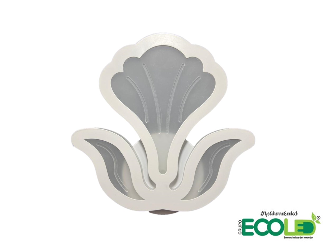 lampara de pared decorativa flor vista frontal fondo transparente 